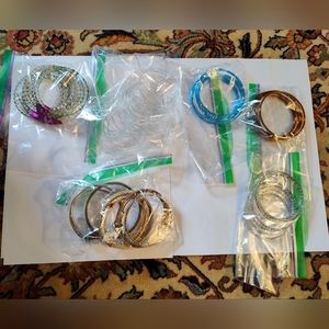 Assorted glass and metal bracelets